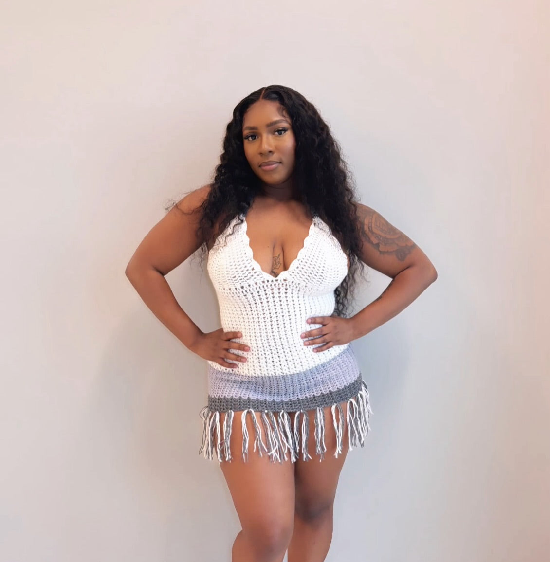 custom crochet dress Frankies Bikinis - Cameron Crochet Mini Dress